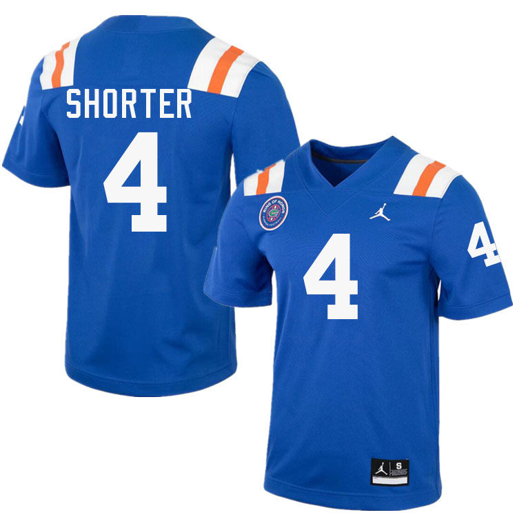 Justin Shorter Florida Jersey,Florida Gators #4 Justin Shorter Jersey Youth Uniforms-Throwback Royal